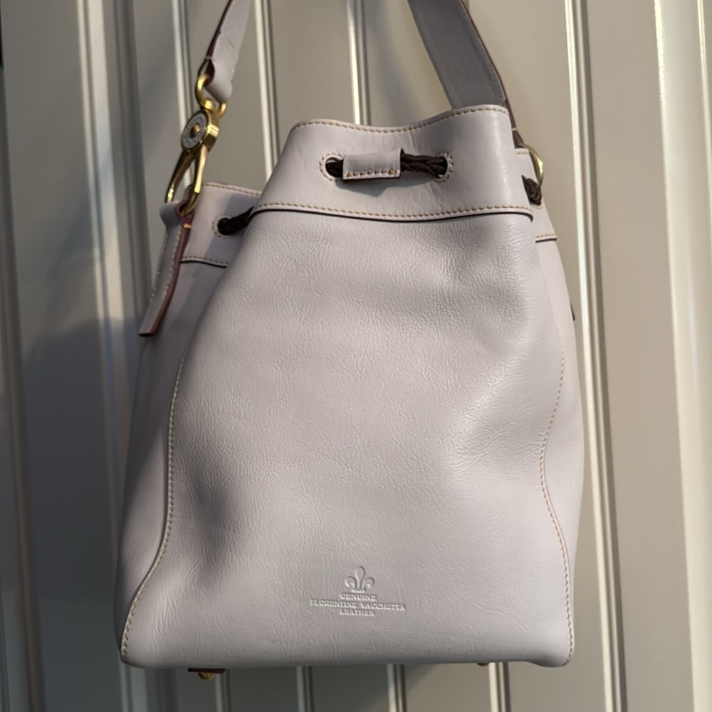 Dooney & Bourke Florentine Hattie Drawstring in Ecru__EUC - Picture 2 of 7